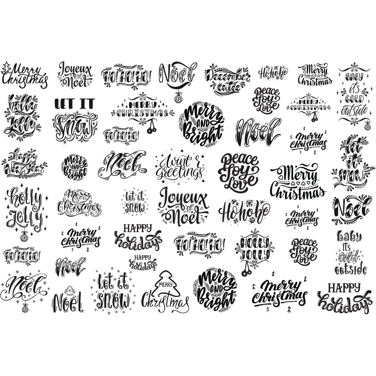 Holiday Greeting Underglaze Transfer