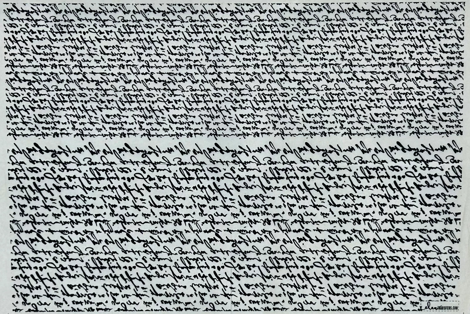 Cursive Underglaze Transfer