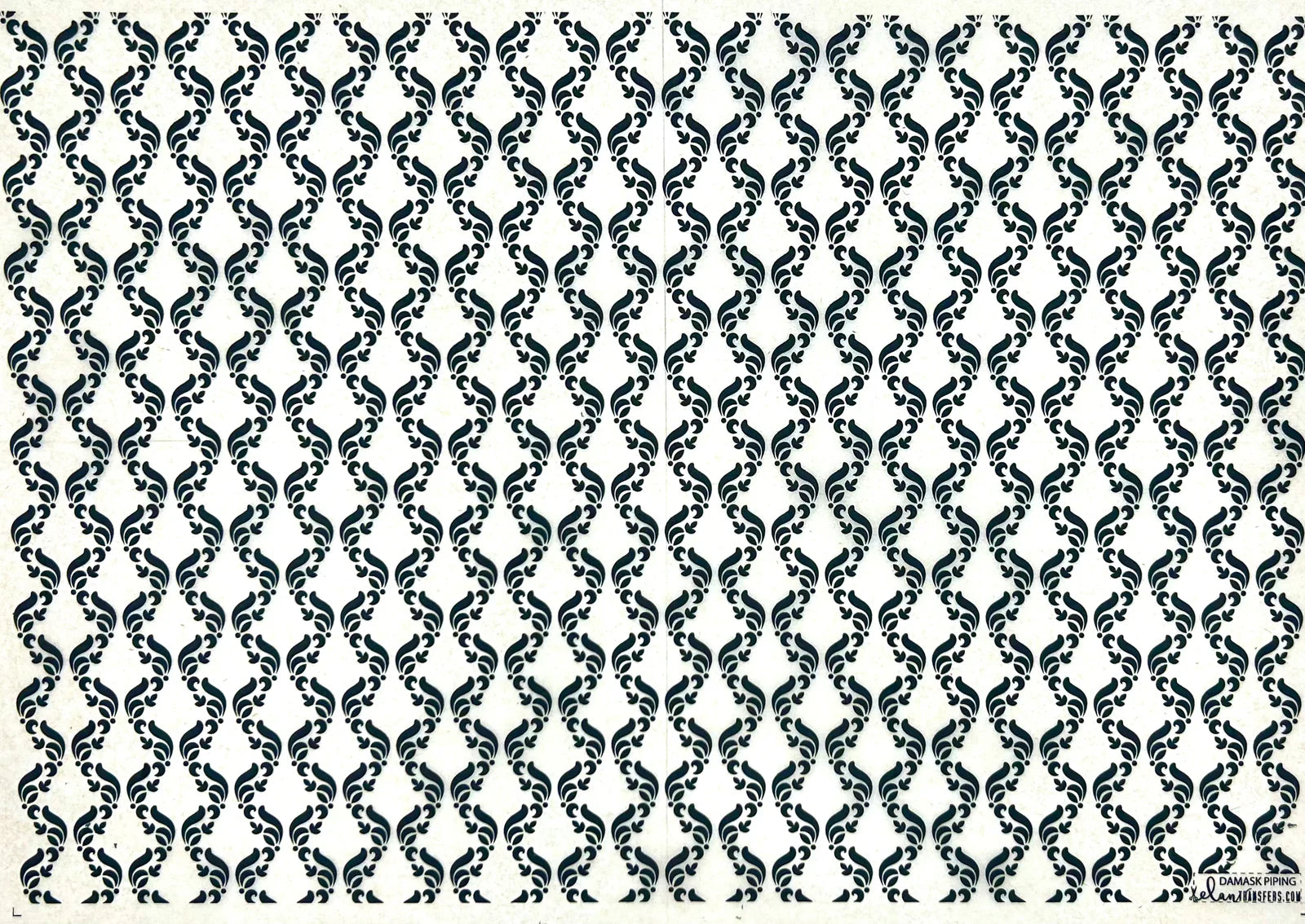 Damask Piping Underglaze Transfer