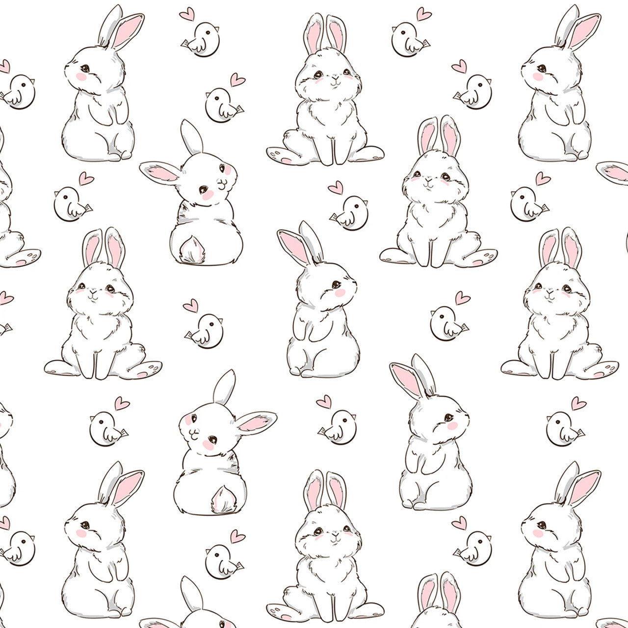 Rabbit & Chick Underglaze Transfer