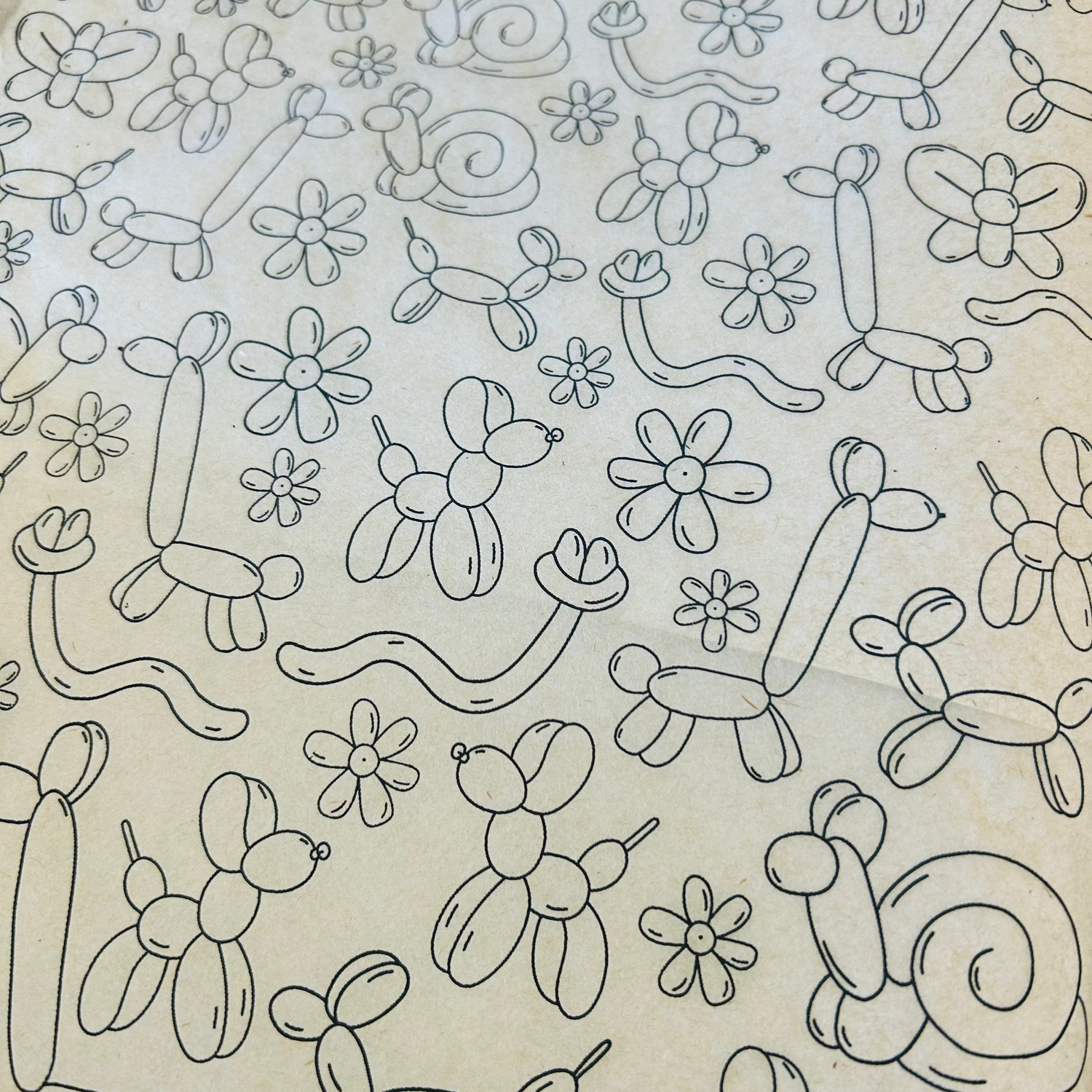 Balloon Animals Underglaze Transfer