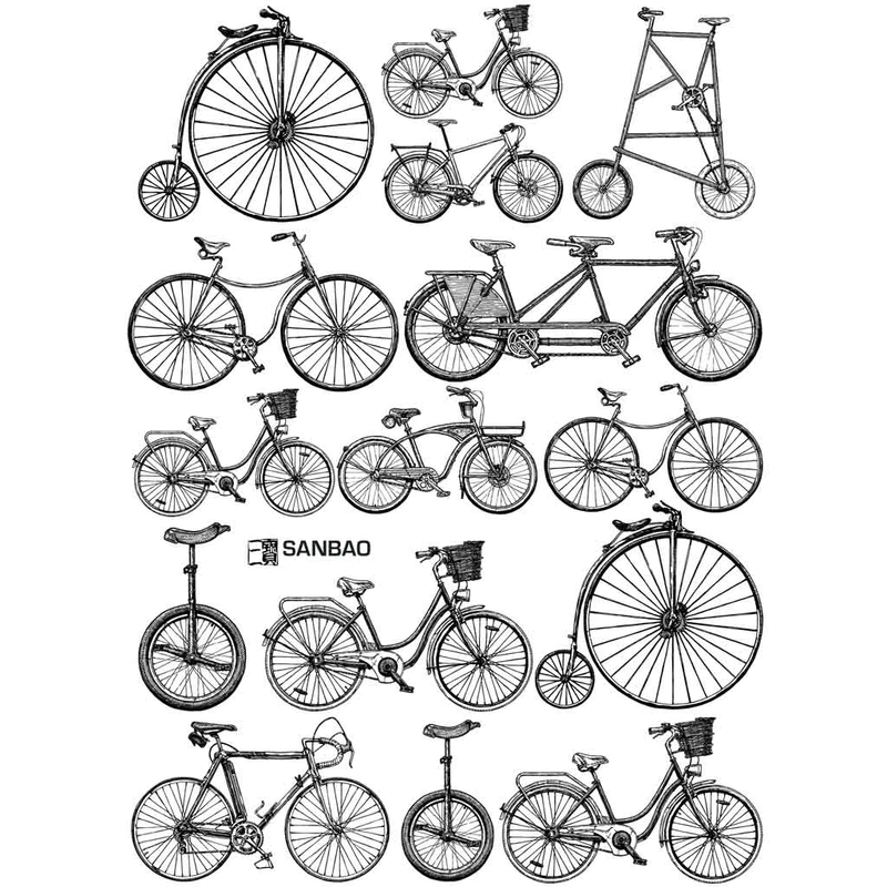 Bike Underglaze Transfer