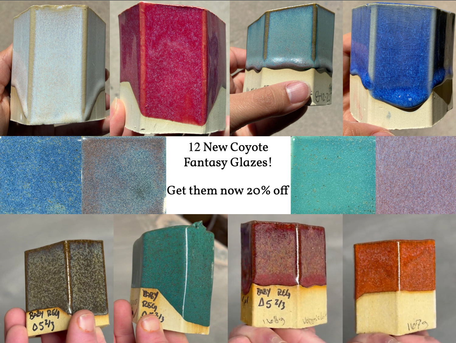 20% off the new Coyote Fantasy Glazes