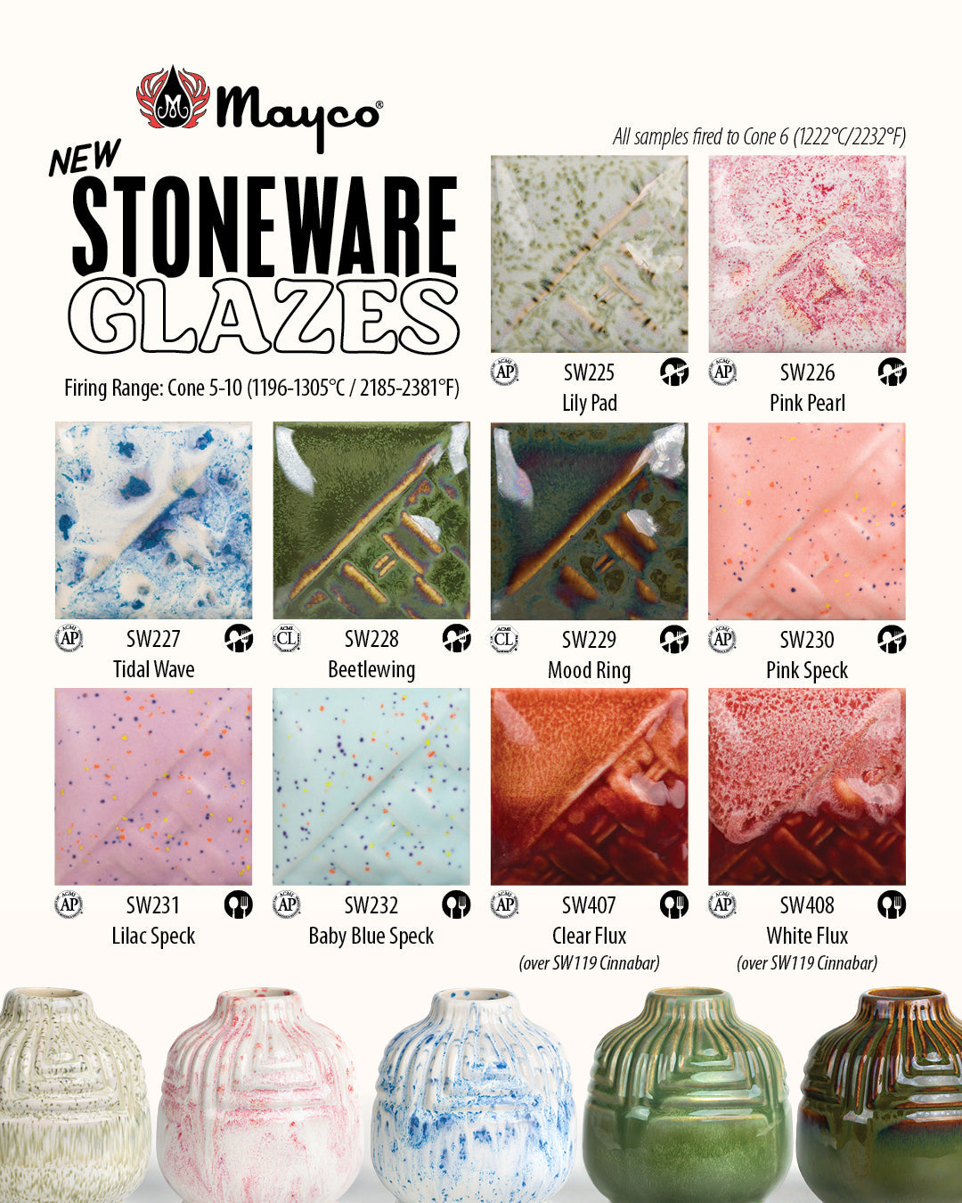 New Mayco Stoneware Glazes