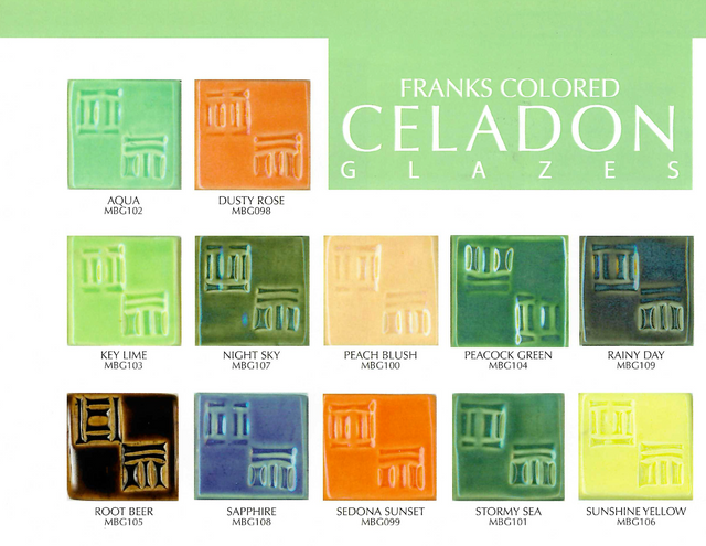 Frank's Colored Celadon Glazes