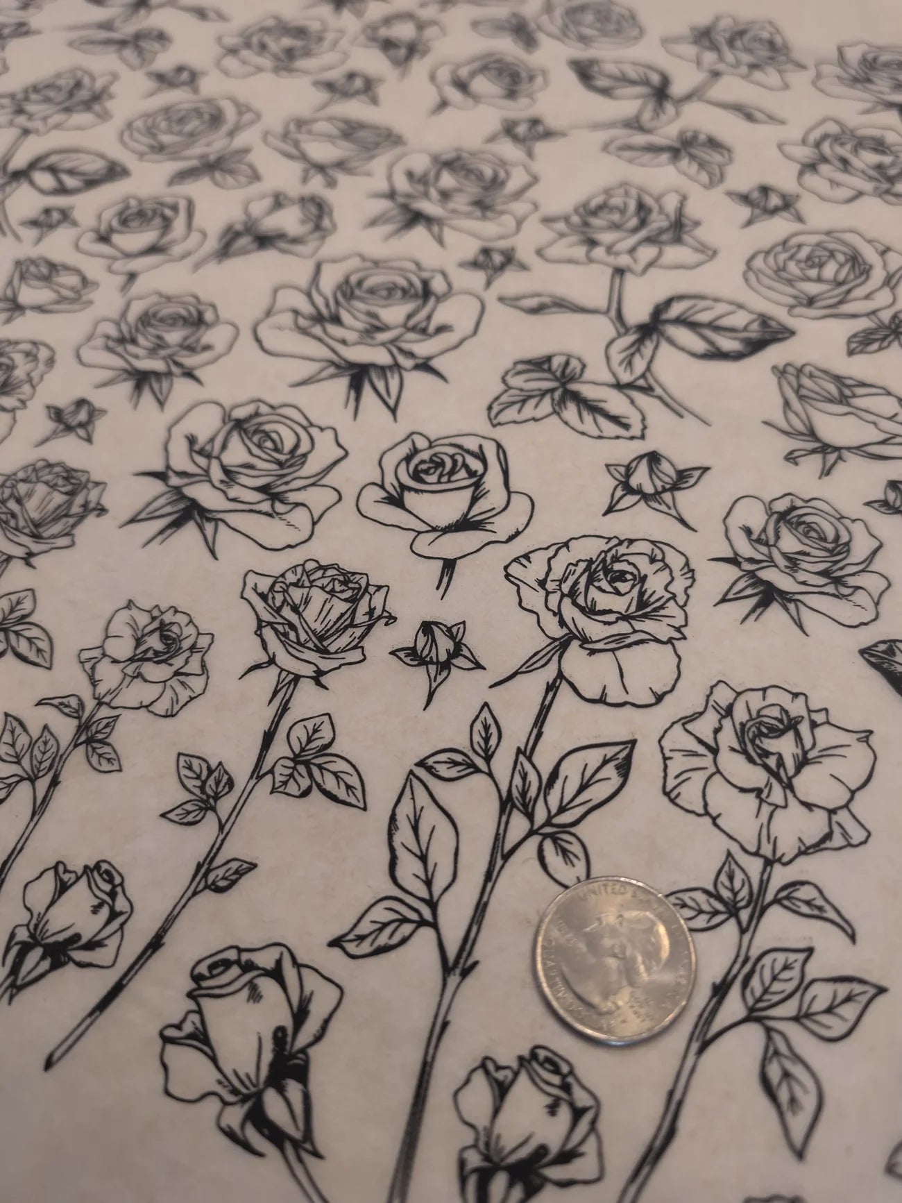 Long Stem Roses Underglaze Transfer