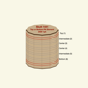 Skutt 1441 Element for 1227-3PK, 240v Top/Bottom