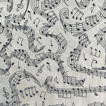 Music Notes Underglaze Transfer