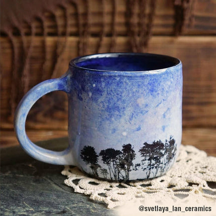 Forest Silhouette Underglaze Transfer