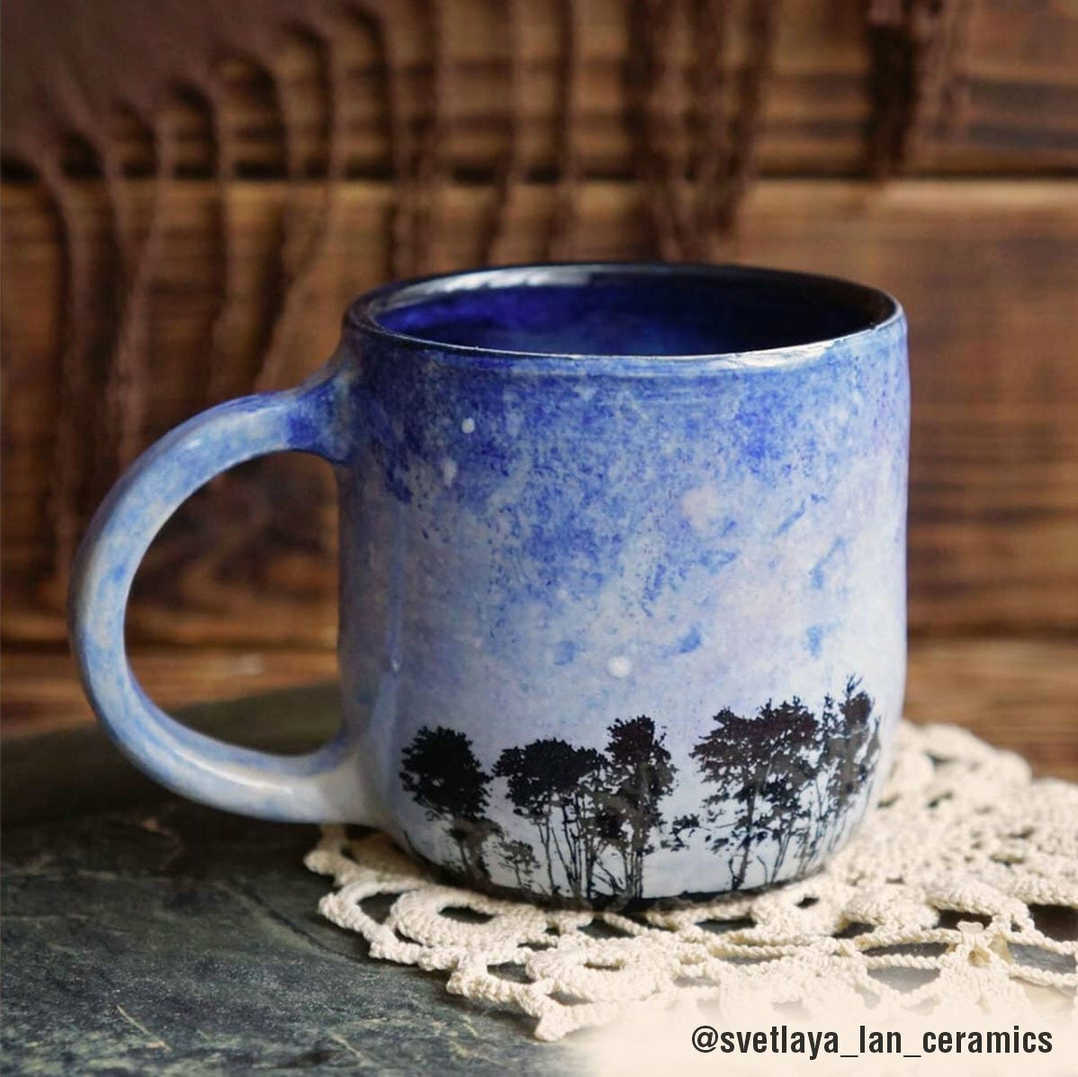Forest Silhouette Underglaze Transfer