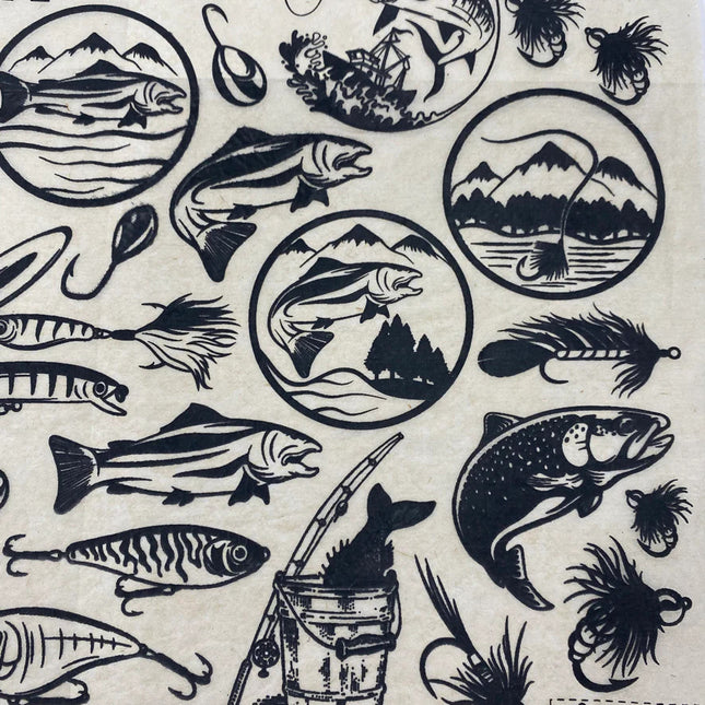 Fly Fishing Underglaze Transfer