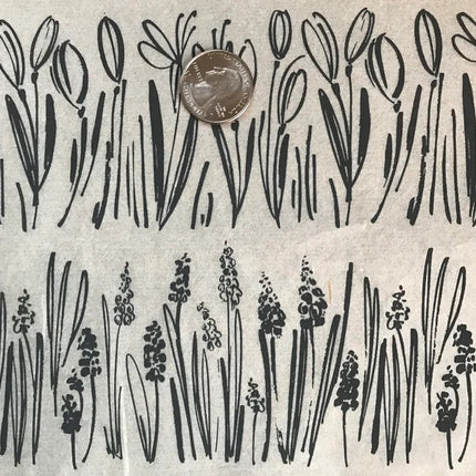 Sketched Flowers Underglaze Transfer