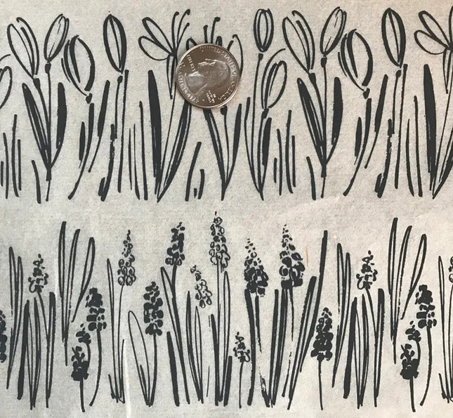 Sketched Flowers Underglaze Transfer