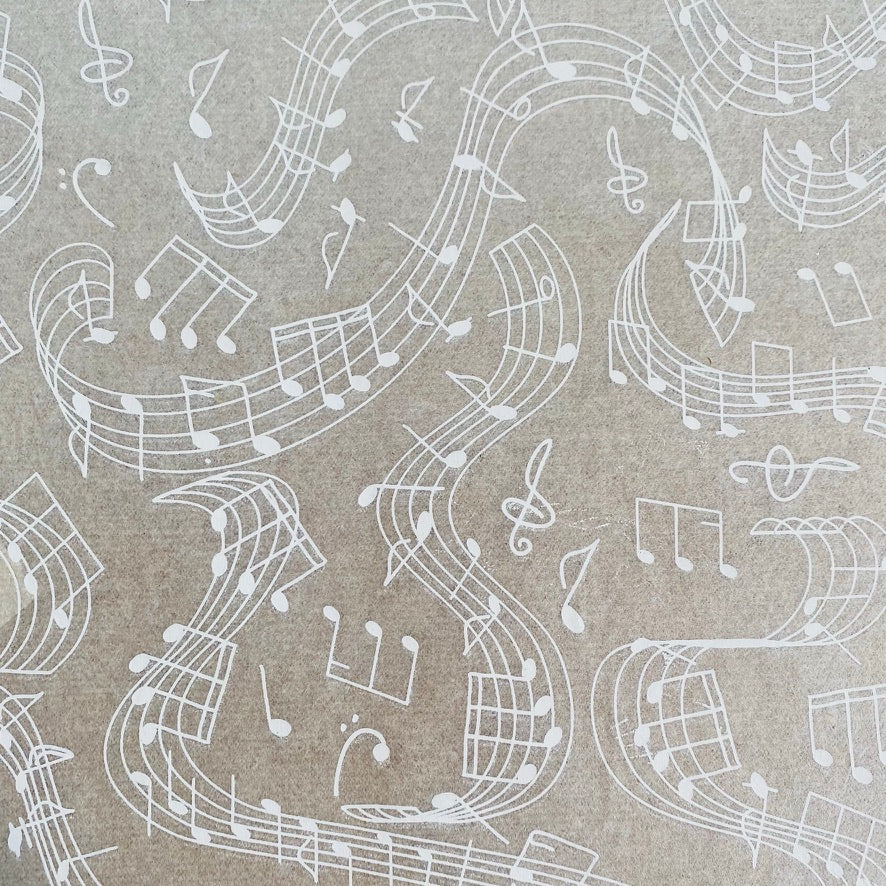 Music Notes Underglaze Transfer