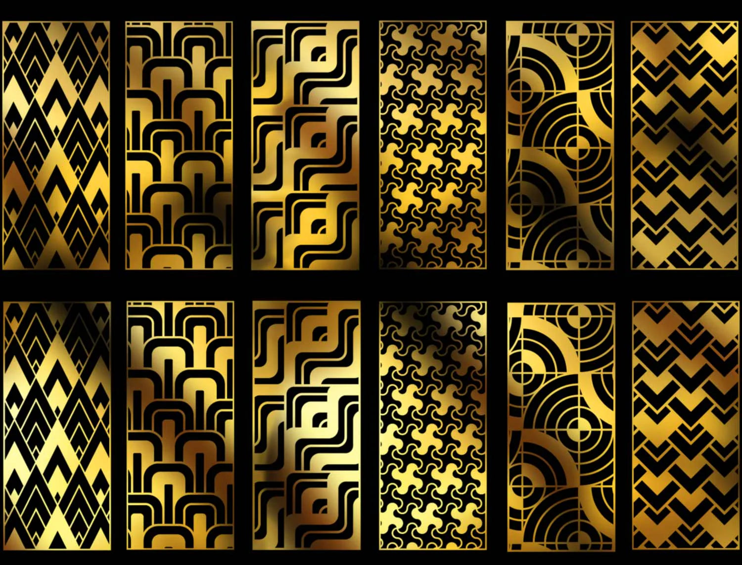 Art Deco Rectangle Decals