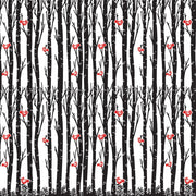 Birch & Cardinals Underglaze Transfer