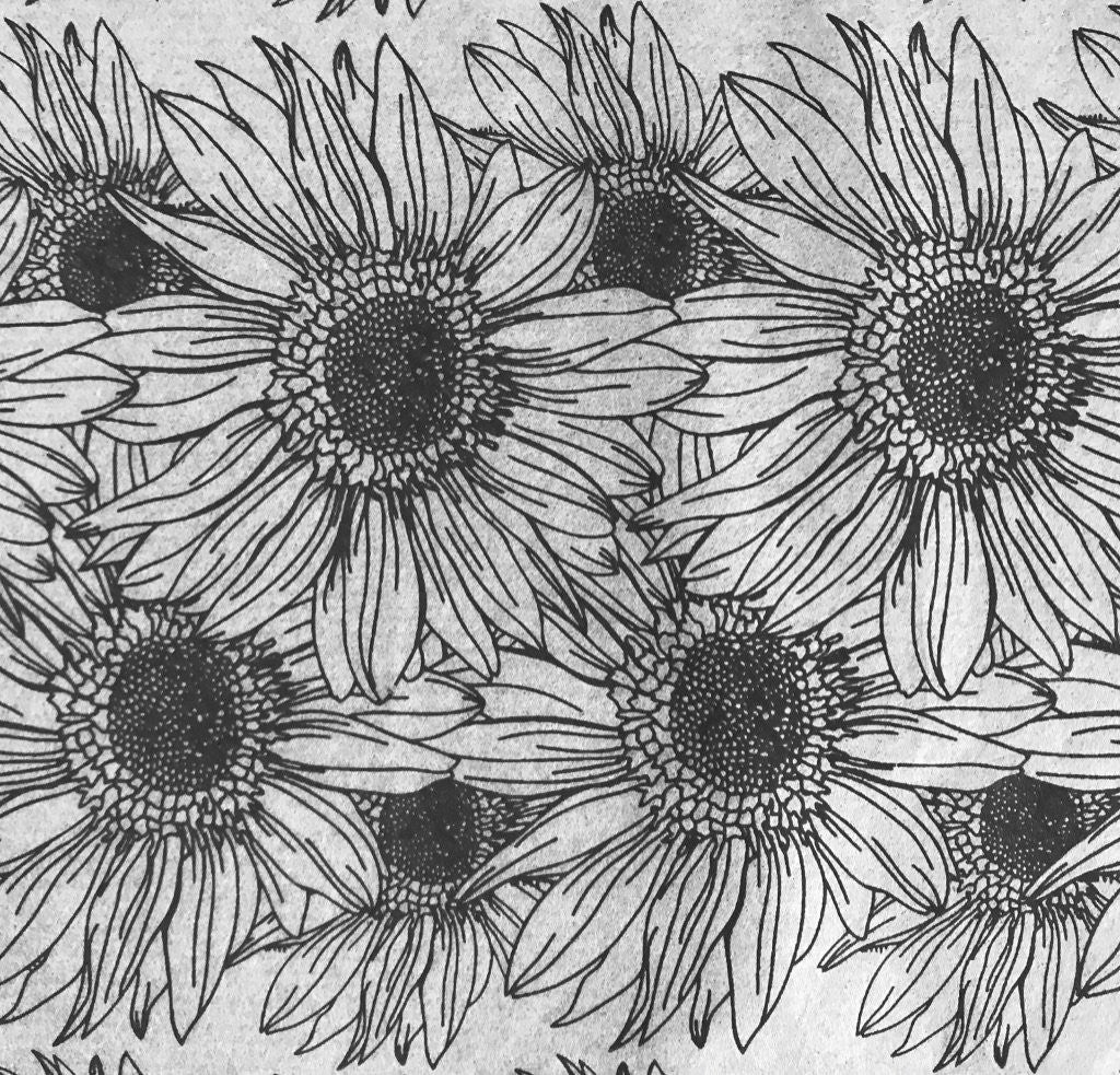Sunflower Border Underglaze Transfer