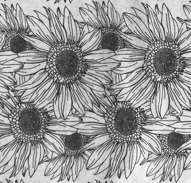 Sunflower Border Underglaze Transfer