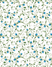 Blue Rose Underglaze Transfer