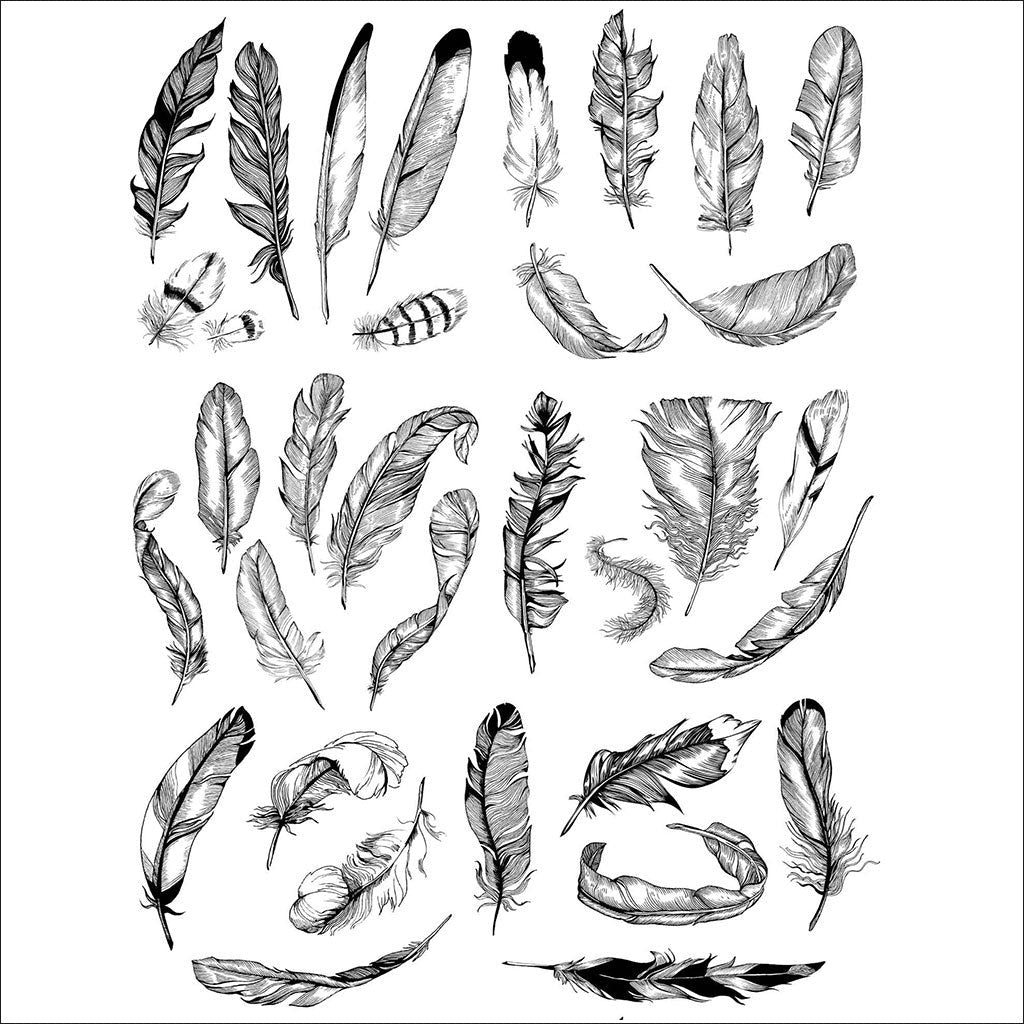 Feather Underglaze Transfer