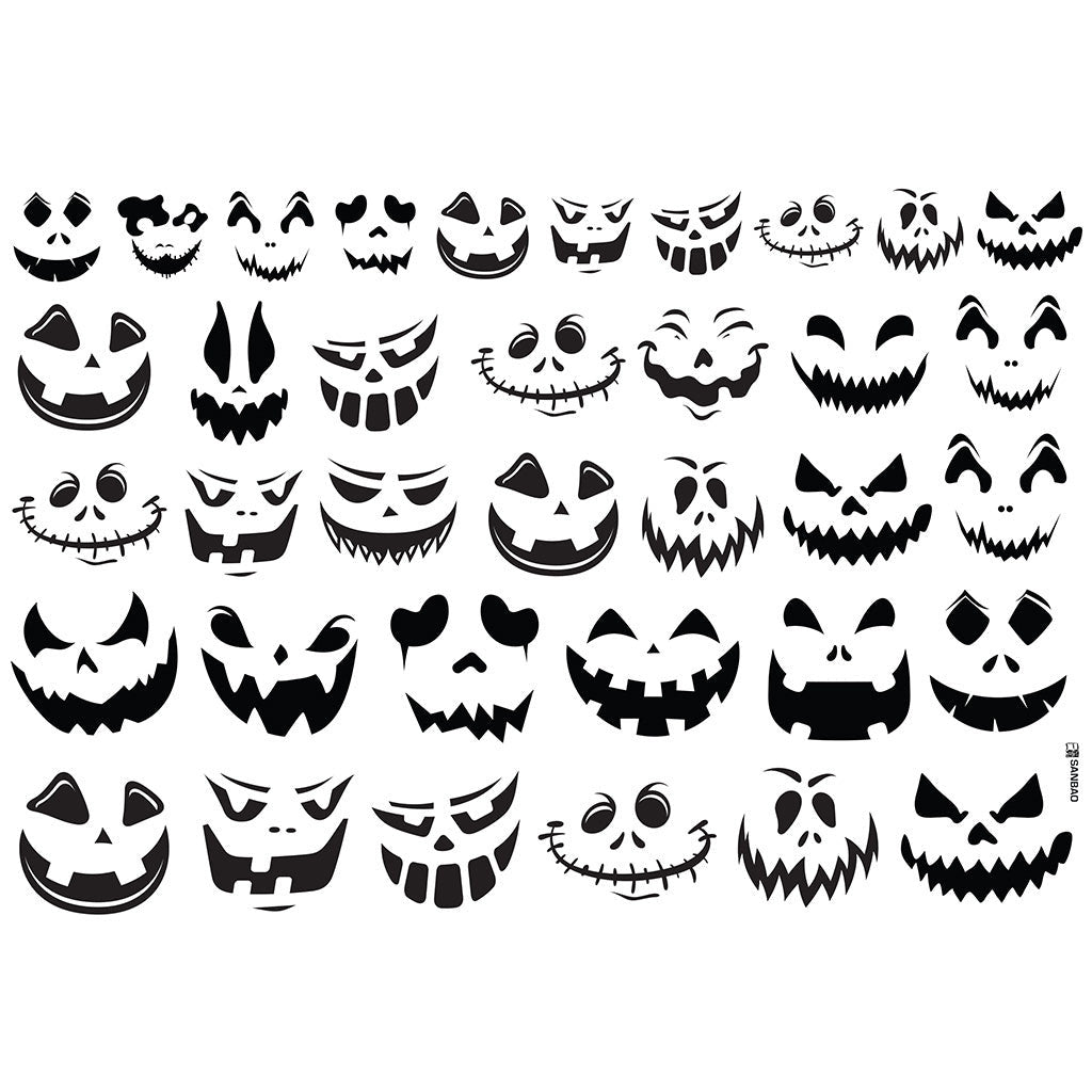 Pumpkin Face Underglaze Transfer