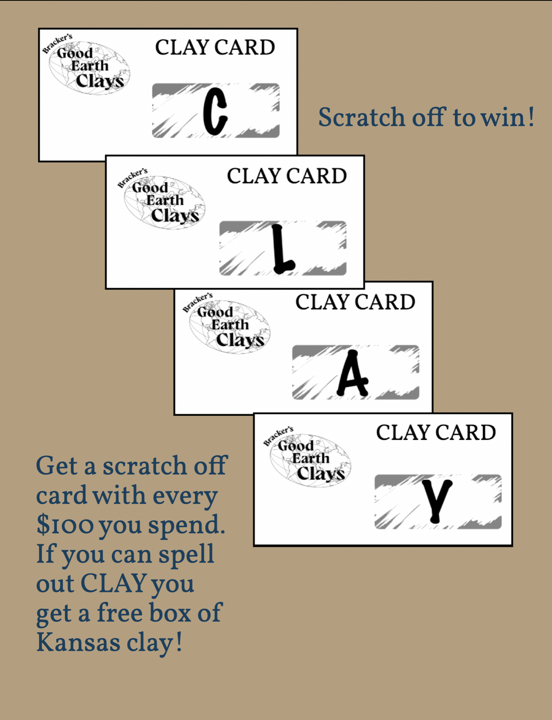 Scratch off cards