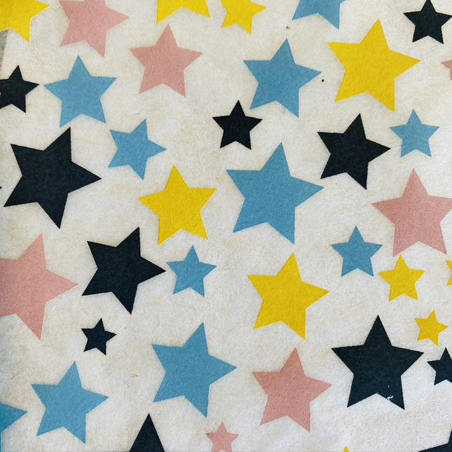 Multicolored Stars Underglaze Transfer