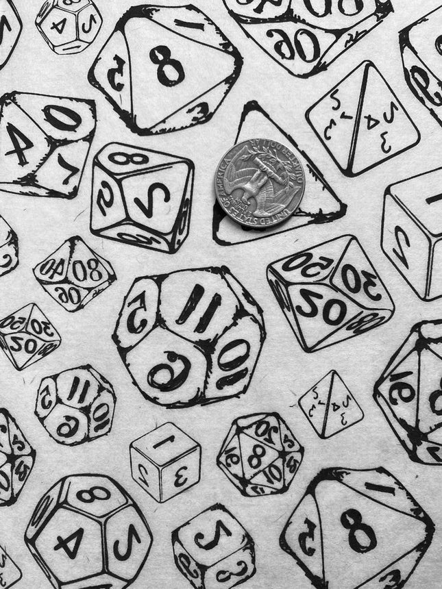 RPG Dice Underglaze Transfer