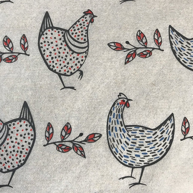 Chickens Underglaze Transfer