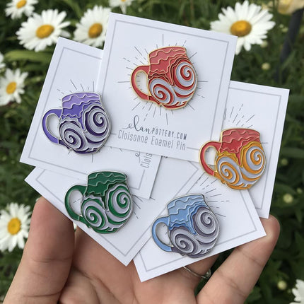 Pins - Swirl Mug - Set of 5