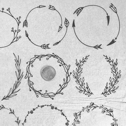 Floral Wreaths Underglaze Transfer