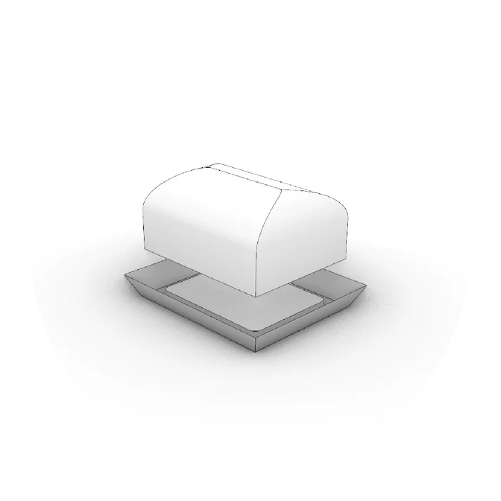 European Butter Dish Template