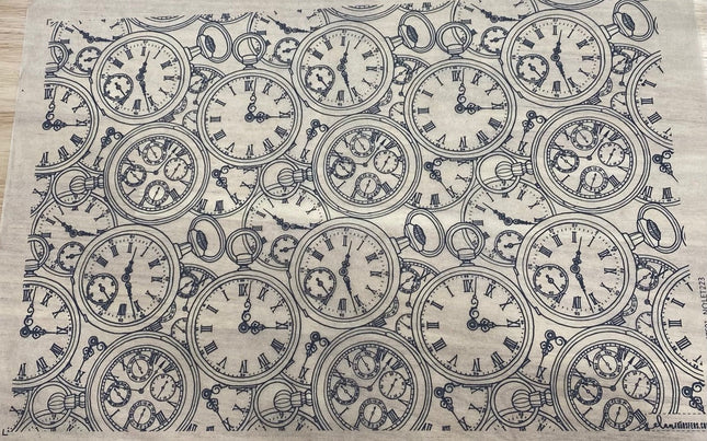 Clocks Underglaze Transfer