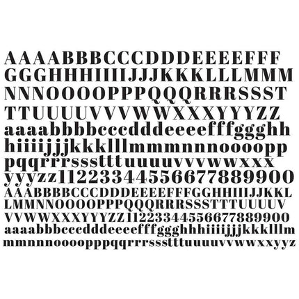 Serif Font Letters Underglaze Transfer