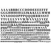 Serif Font Letters Underglaze Transfer