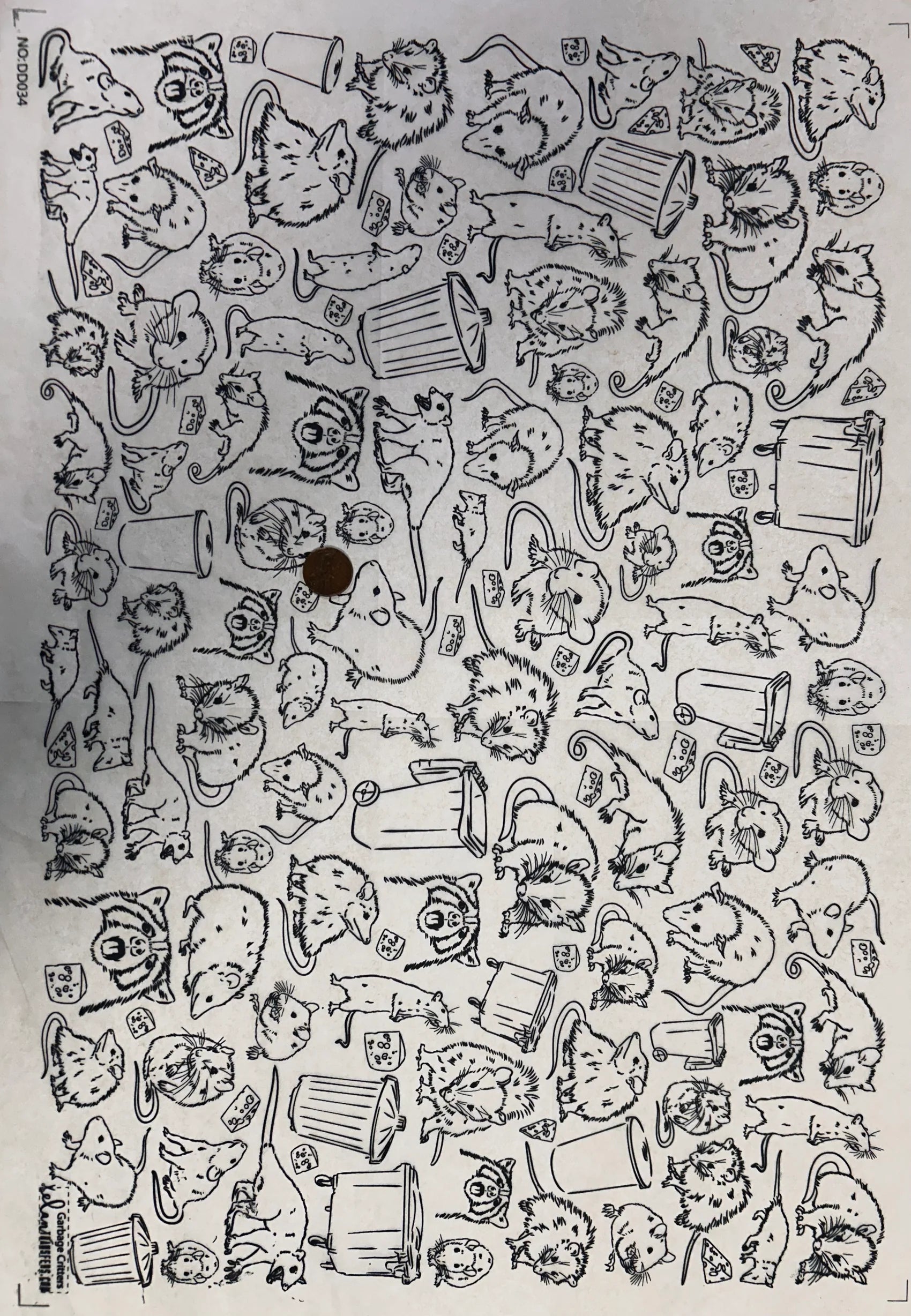 Garbage Critters Underglaze Transfer
