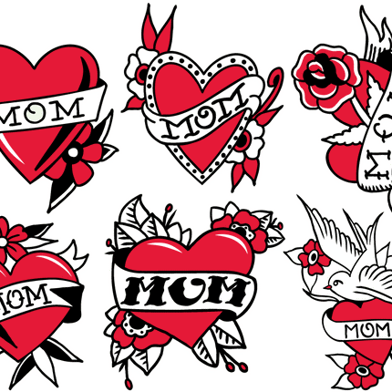 Retro Mom Tattoos