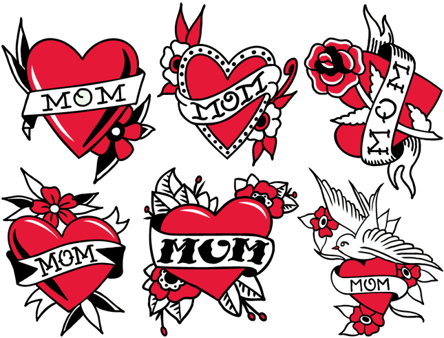 Retro Mom Tattoos