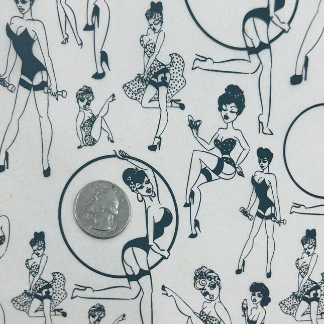 Hula Pin-Up Underglaze Transfer