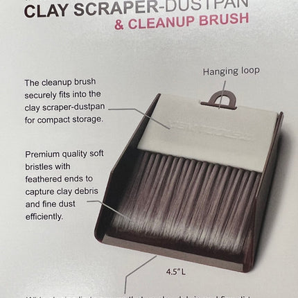 Mini Clay Scraper and Cleanup Brush