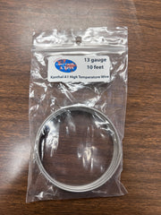 Kanthal A-1 High Temp Wire - 10 ft spool of 13 gauge