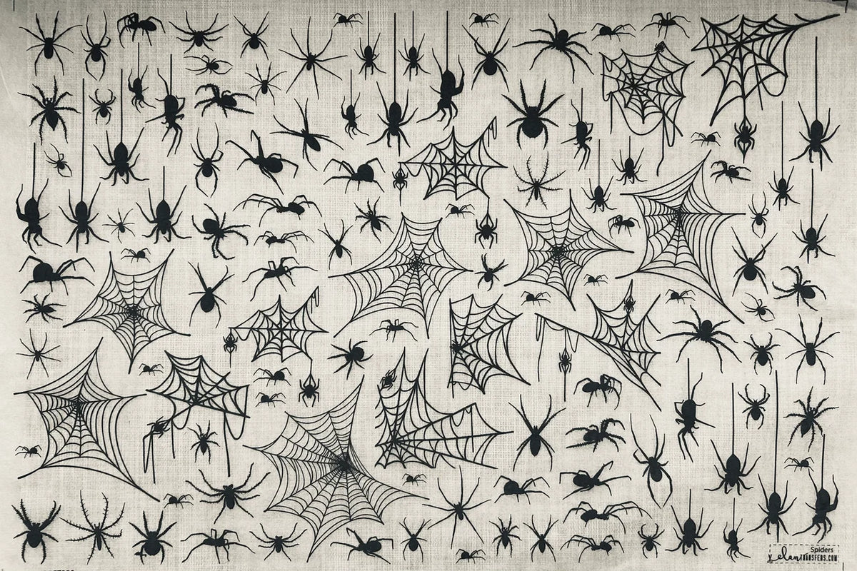 Spiders Halloween Underglaze Transfer