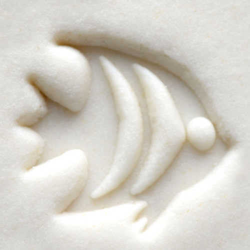 SCS-019 Embossed Fish - 1.5 cm Round Stamp