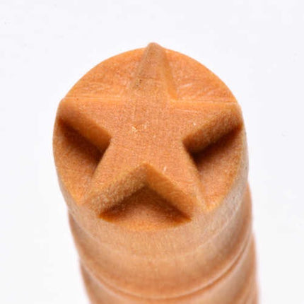 SCS-163 Embossed Texas Star - 1.5 cm Round Stamp
