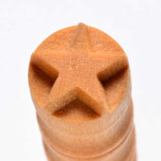 SCS-163 Embossed Texas Star - 1.5 cm Round Stamp