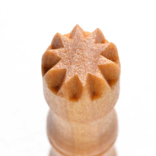 SMR-012 Star Debossed Mini Round - 1.5 cm Stamp