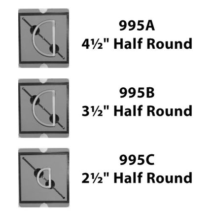 BB Half Round Die - 3 Pc