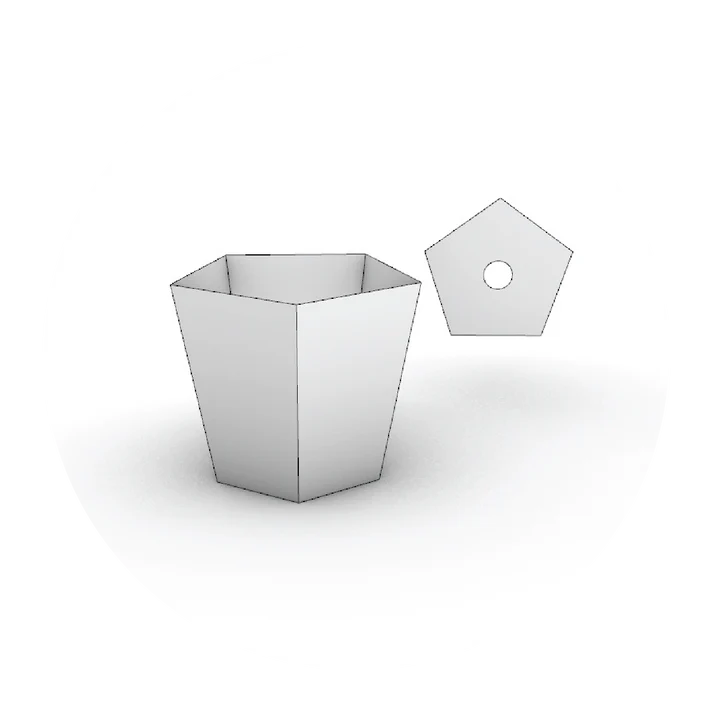 Pentagonal Pot Template