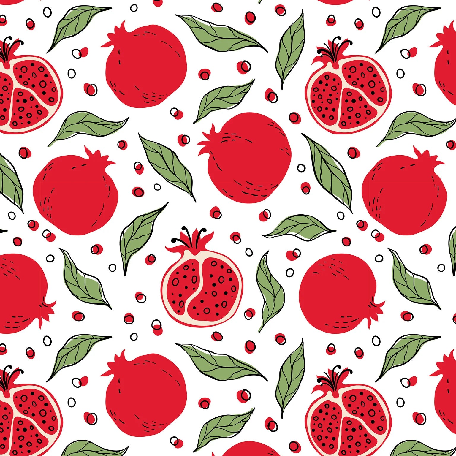 Pomegranate Underglaze Transfer