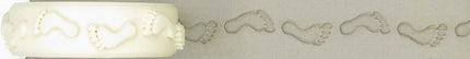 Roller human footprints embossed